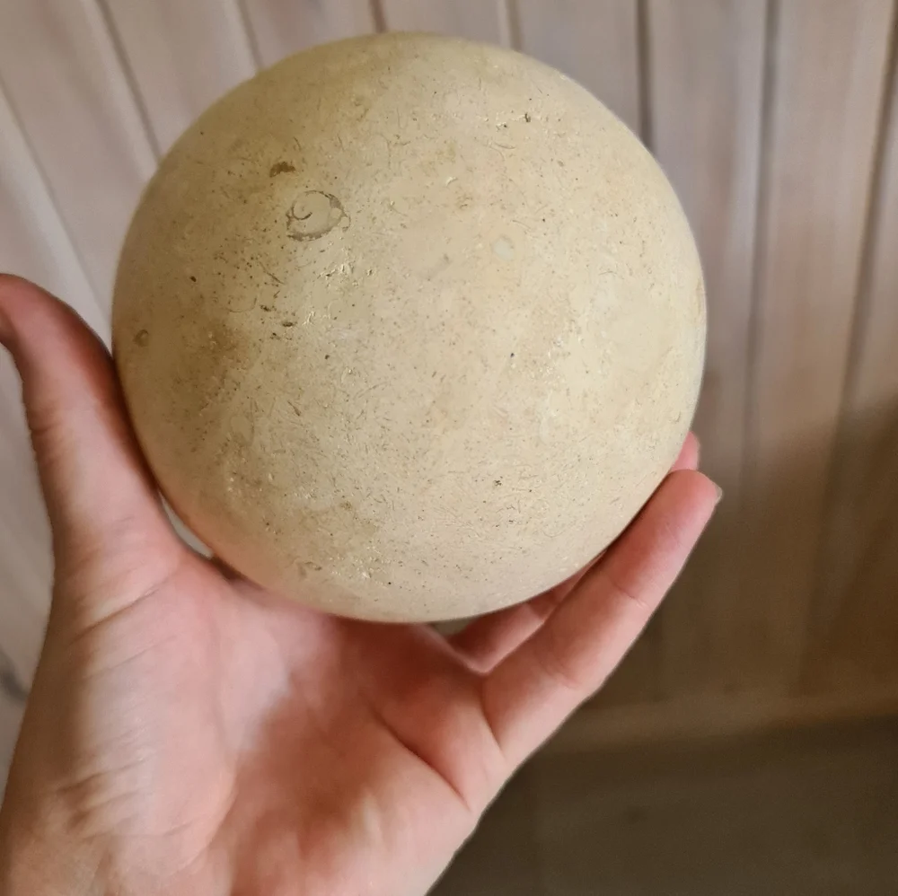 Large Stone Ball Decor - Picture 2 of 2